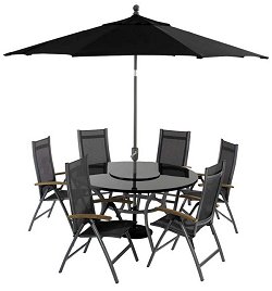 Prestige Aluminium Range - 150cm Hartman Stone Top Table Set