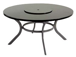 Prestige Aluminium Range - Hartman Stone Top Table 150cm with Lazy Susan