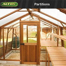 Alton Cedar Greenhouse Partition - Partitions for 8ft wide Amateur Greenhouse