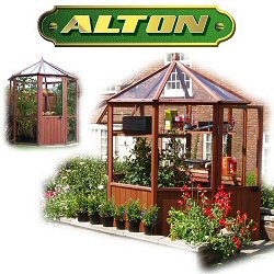 Alton Octagonal Cedar Greenhouse 6ft x 6ft - FREE MARKS AND SPENCER VOUCHERS