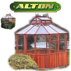 Alton Octagonal Cedar Greenhouse 8ft 6in x 8ft 6in - FREE MARKS AND SPENCER VOUCHERS