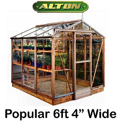 Alton Popular Cedar Greenhouse 6ft wide - FREE MARKS AND SPENCER VOUCHERS