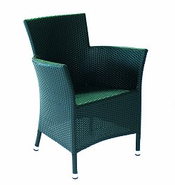 Teak Range - Mandalay Black Outdoor Wicker Armchair