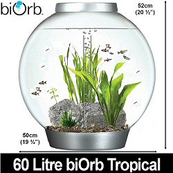 Biorb 60 Litre Tropical acrylic self contained aquarium - With integral biorb halogen light