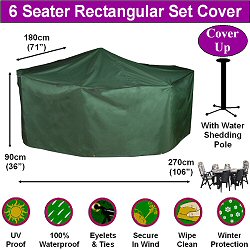 Bosmere Garden Furniture Cover Up Range - Rectangular Patio Set Cover Ups