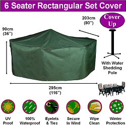 Bosmere Garden Furniture Cover Up Range - Rectangular Patio Set Cover Ups