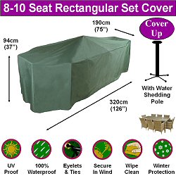 Bosmere Garden Furniture Cover Up Range - Rectangular Patio Set Cover Ups