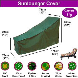 Bosmere Garden Furniture Cover Up Range - Sunlounger Cover Up
