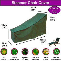 Bosmere Garden Furniture Cover Up Range - Steamer Chair Cover Up