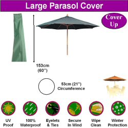 Bosmere Garden Furniture Cover Up Range - Large Parasol Cover Up
