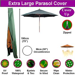 Bosmere Garden Furniture Cover Up Range - Extra Large Parasol Cover Up