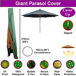 Bosmere Garden Furniture Cover Up Range - Giant Parasol Cover Up
