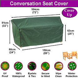 Bosmere Garden Furniture Cover Up Range - Conversation Seat Cover Up
