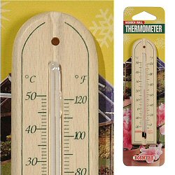 Bosmere Home and Garden Thermometers - Wooden Wall Thermometer