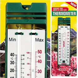 Bosmere Home and Garden Thermometers - Mercury Free Quick Set Min-Max Thermometer
