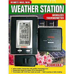 Bosmere Home and Garden Thermometers - Wireless Min-Max Station