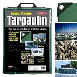 Bosmere Tarpaulin Range - 4m x 3m Green Tarpaulin