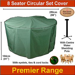 Bosmere Garden Furniture Covers Premier Range - Premier 8 Seater Circular Patio Set Cover