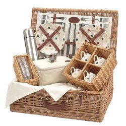 Designer Baskets - Bridgewater Polka Dot Picnic Basket (6 settings)