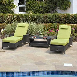 Bridgman Four Seasons Anthracite - Aberdeen Lounger Set and Coffee Table