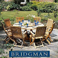 Bridgman Teak Furniture Sets - Tecknique 8 Seater 150cm Round Dining Armchair Set