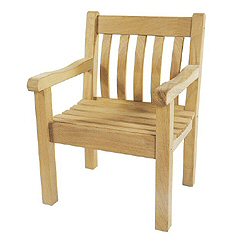 Bridgman Iroko - Tudor Shaped Armchair