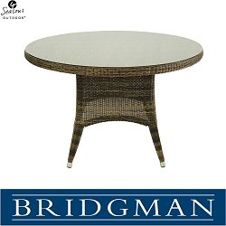 Bridgman 4 Seasons Mocha - Sussex 120cm Round Table including Glass Top
