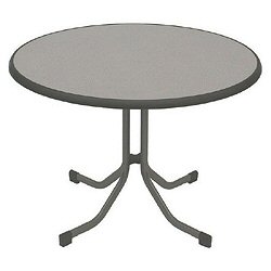 Bridgman Sieger Aluminium - Montesa 4 Seater Round Folding Table - Champagne Top