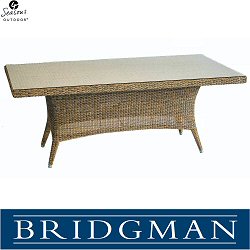 Bridgman Four Seasons Pulut - Victoria 200cm Rectangular Dining Table including Glass Top