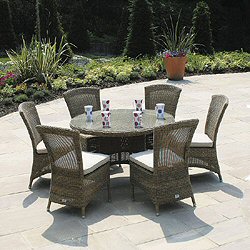 Bridgman Four Seasons Pulut - 6 Seater Round Richmond Dining Chair Set