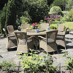 Bridgman Four Seasons Pulut - 8 Seater Round Richmond Armchair Set