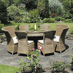Bridgman Four Seasons Pulut - 8 Seater Round Richmond Bench Chair Set