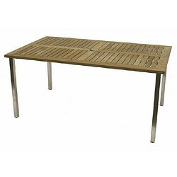 Bridgman Nexxt Stainless Steel - Nexxt 6 Seater Rectangular Teak Table