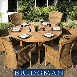 Bridgman Teak Furniture Sets - Richmond 6 Seater 150cm Round Dining Armchair Set