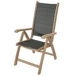 Bridgman Teak - Tecknique Recliner Black Textilene