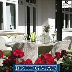 Bridgman Four Seasons Soft White - Woven 6 Seater Oval Dining Set