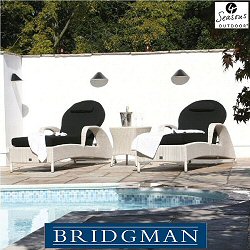 Bridgman Four Seasons Soft White - Sussex Sunbeds with Sussex Side Table
