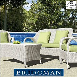 Bridgman Four Seasons Soft White - Sussex Sofa with Sussex Lounge Armchairs and Sussex Coffee Table