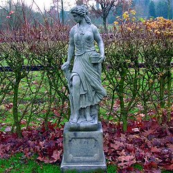 Statues - Spring Maiden On Regency Plinth