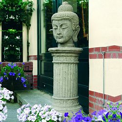 Buddha Statues - Buddha Head On Doric Column