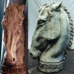 Stone Hands and Heads - Equine Finial