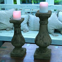 Stone Candlesticks - Baluster Candlesticks