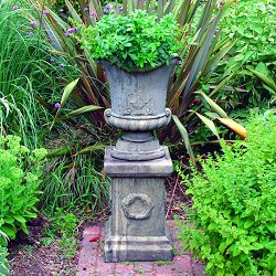 Troughs, Tazzas, Urns and Vases - Athenian Vase On Laurel Plinth