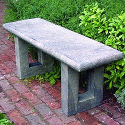 Stone Seating - Straight Plain Top On Worth Bench Bases