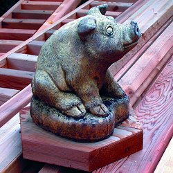 Animal Sculptures - Small Sitting Pig
