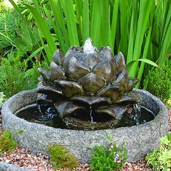 Fountains and Water Features - Artichoke Fountain In Round Reservoir