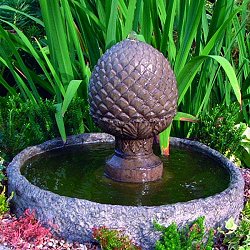 Fountains and Water Features - Globe Artichoke Fountain In Round Reservoir