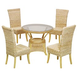 Cane Furniture - Debussy Banna Leaf Round Dining Set