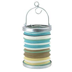 Picnic Accessories - Aqua Stripe Lantern