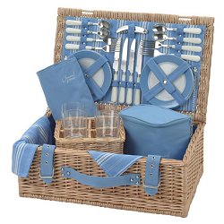 Carnival Picnic Collection - Brighton Blue Picnic Basket (4 settings)